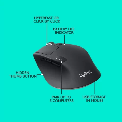 Logitech M720 Triathlon Multi-Device Bluetooth Mouse