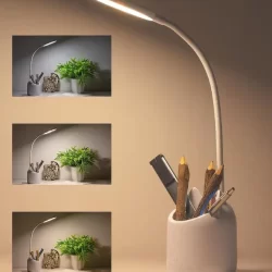 3 Colour Mode LED Study/Table/Desk Lamp with Pen Holder