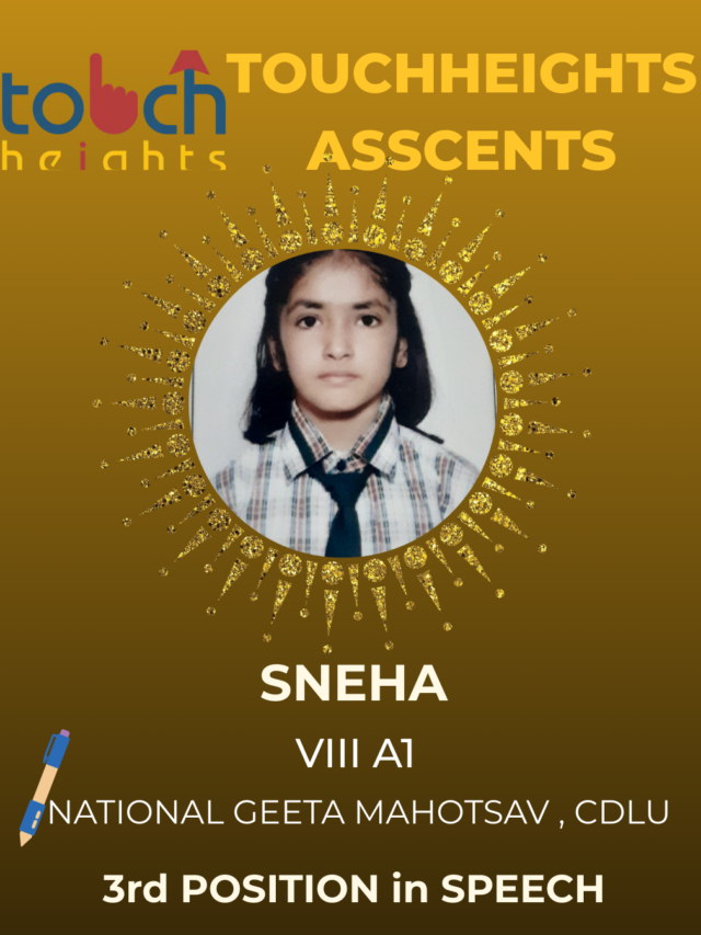 Sneha’s Speech Achievement